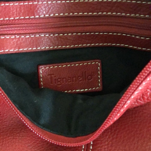 Tignanello Red Pebble-like leather - Picture 4 of 4